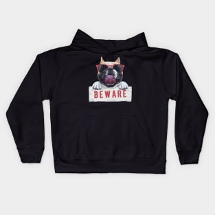 Beware of Frenchie Kids Hoodie